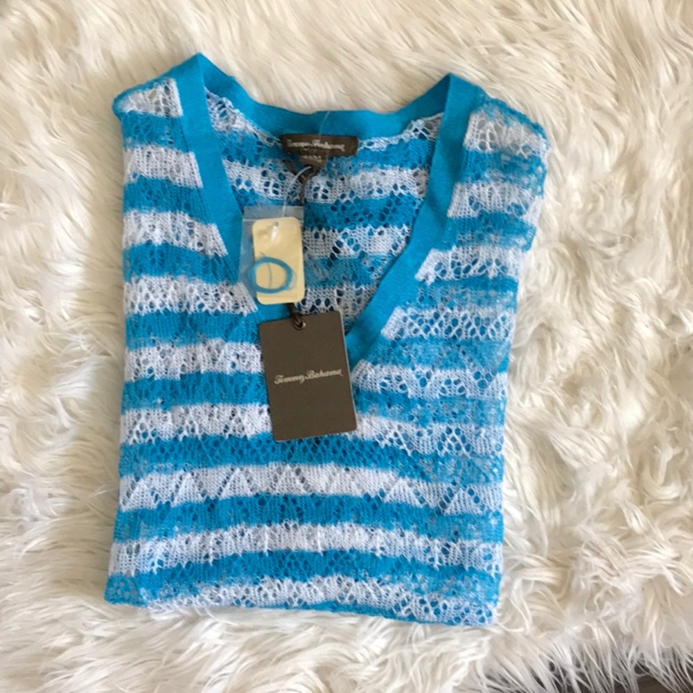 Tommy Bahama striped beach cover up